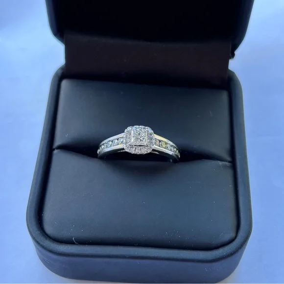 WG Halo Engagement Ring